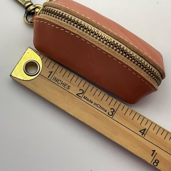 Portland Leather Goods Taco Brown Leather Keychain Coin Pouch Bag Charm - Picture 5 of 9